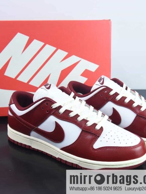 Nike Dunk Low red and white burgundy low-top PRM Vintage casual sports shoes item number: FJ4555-100
