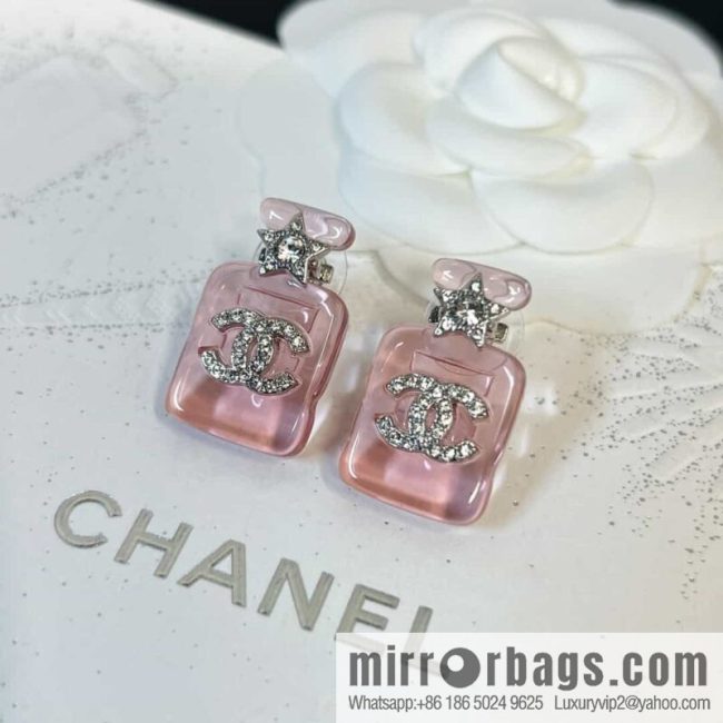 New ☑️ Chanel double c acrylic perfume bottle stud earrings - Image 2