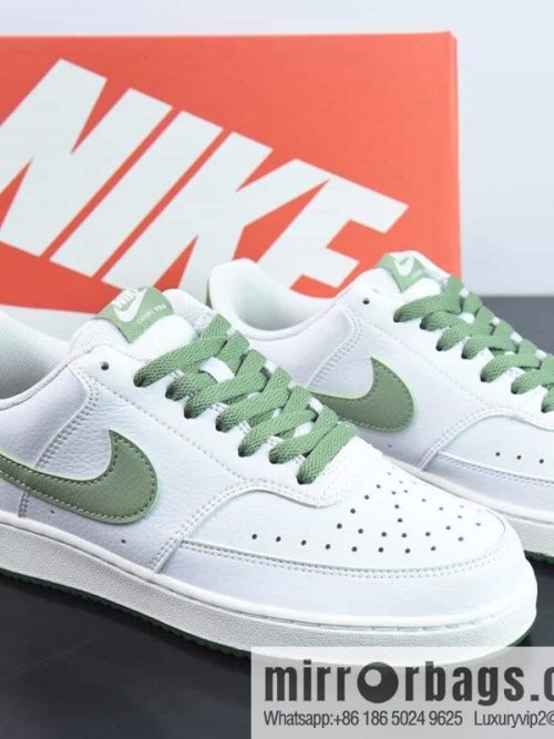 NK Court Vision Low CV Low Top Vintage Versatile breathable sports shoes, white and green, item number: FJ5480 100