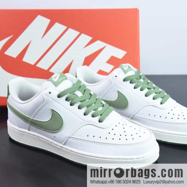 NK Court Vision Low CV Low Top Vintage Versatile breathable sports shoes, white and green, item number: FJ5480 100