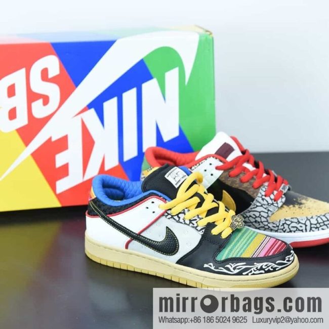 NK SB Dunk Low \"What The Paul\" Color patchwork asymmetrical mandarin duck low-top sneakers SKU: CZ2239-600