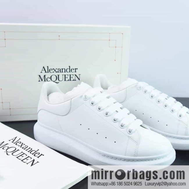 Alexander McQueen, pure white low-top sneakers