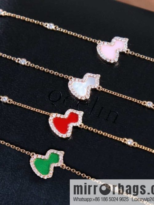 Qeelin Petite Wulu Rose Gold Diamond and Agate Bracelet