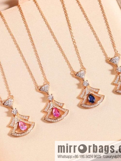 BVLGARI DIVAS\'DREAM Gemstone Fan Necklace