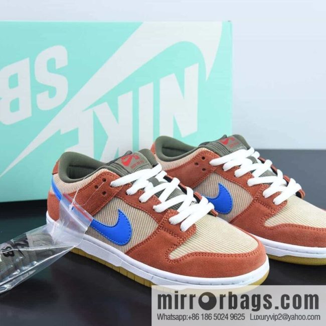 Nk SB Dunk Low Pro Color corduroy low-top casual sports skate shoes Item number: BQ6817-201