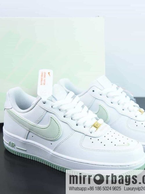 Nk Air Force 1 \'07 Low \"Swoosh\" Grass Green Hook, Air Force No. 1 Low Top Casual Board Shoes, Item Number: CV5696-968