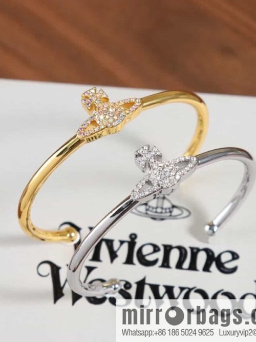 New ☑️ Vivienne Westwood Queen Mother Saturn Open Bracelet Bracelet