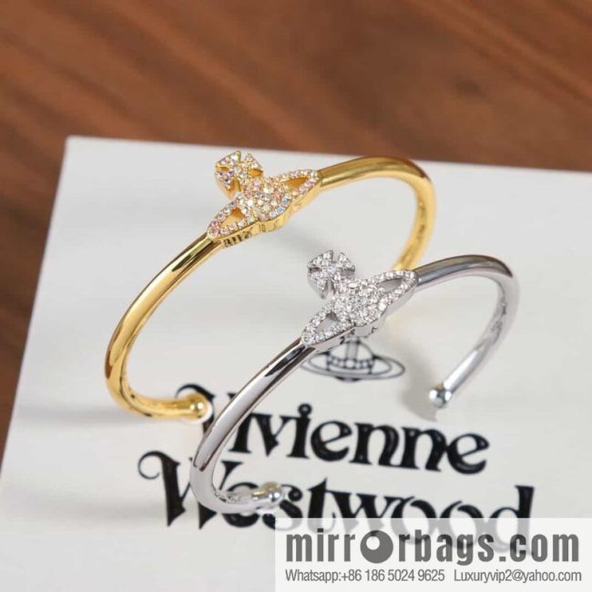 New ☑️ Vivienne Westwood Queen Mother Saturn Open Bracelet Bracelet