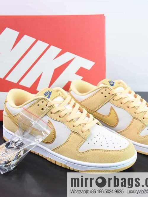 Nike SB Dunk Low LX \"Gold Suede\" Golden Wheat Low Top Sneakers SKU: DV7411-200