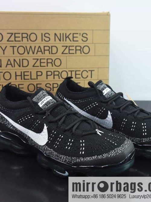 NK Air VaporMax 2023 Flyknit FK 2023 Air Cushion Series Low Top Knit Leisure Sports Full Palm Air Unit Jogging Shoes DV1678-001