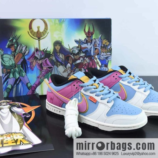 Nike SB Dunk Low pink blue and white, Saint Seiya low-top sneakers Item number: ZD2356-153