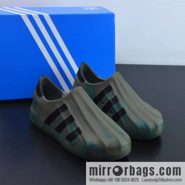 AD adiFOM Superstar shell head version one pedal series leisure sports duck feet shoes, army green, item number: HQ4650