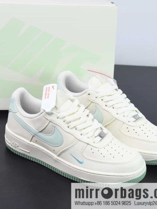 Nike Air Force 1 Low Air Force One low-top sports and leisure shoes, double hook, beige blue, item number: ME0112 555