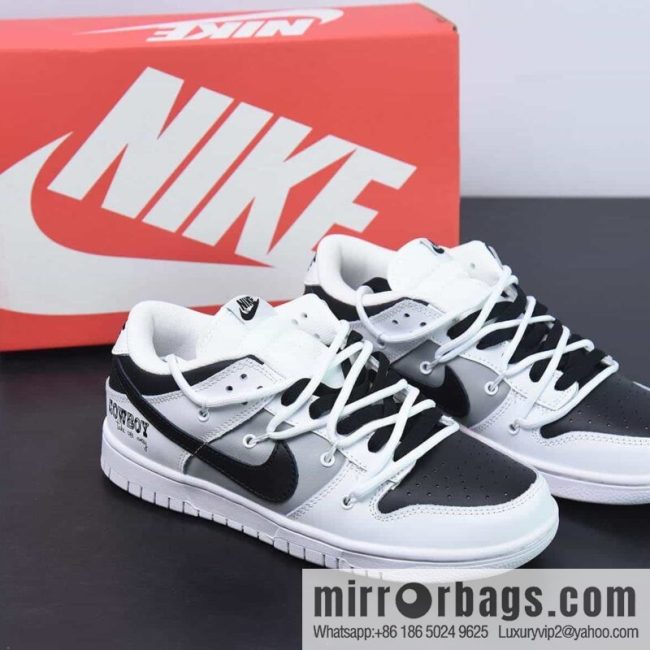 NK Dunk Low SB low-top deconstruction strap black and white gray low-top sneakers Part number: DJ6188-101