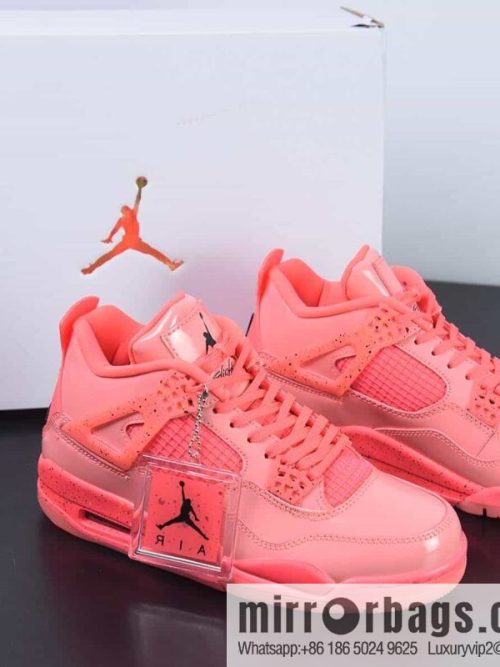 Air Jordan 4 NRG \"Hot Punch\" AJ4 series, patented leather sneakers, item number: AQ9128 600
