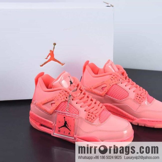 Air Jordan 4 NRG \"Hot Punch\" AJ4 series, patented leather sneakers, item number: AQ9128 600