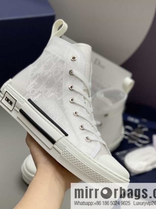 DIOR Dior uses black transparent mesh to carefully make B23 high-top shoes