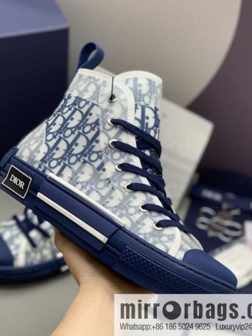 DIOR Dior uses black transparent mesh to carefully make B23 high-top shoes