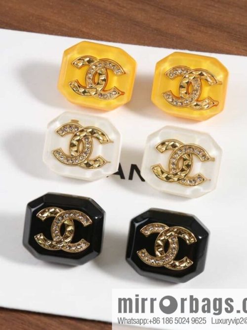 New ☑️ Chanel C1 double c octagonal acrylic stud earrings