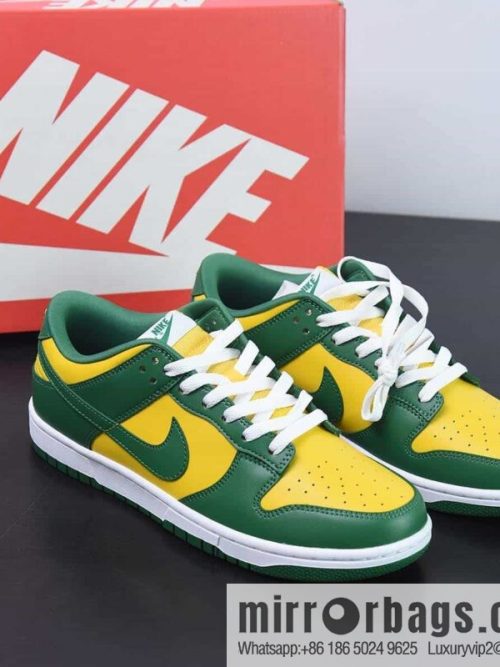 NK Dunk sb Low foreign trade special supply, Brazil yellow-green item number CU1727-700
