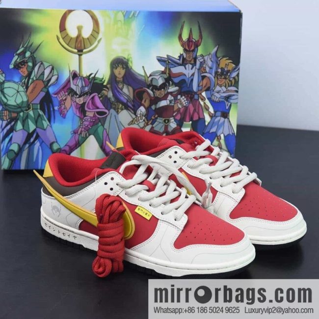 Nike SB Dunk Low beige, red and yellow, Saint Seiya low-top sneakers Item number: ZD2356-157