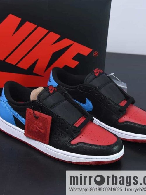 Air Jordan 1 Low OG AJ1 reverse warning light, black, red and blue, low-top basketball shoes, item number: CZ0775-046