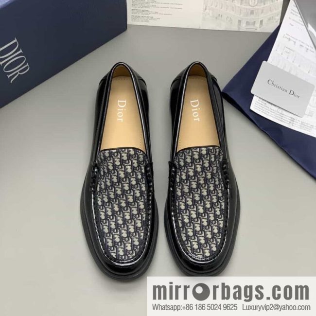 DIOR Dior men\'s loafers crafted in black smooth cow leather (fabric)