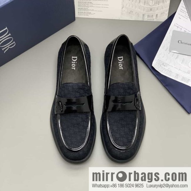 DIOR Dior men\'s loafers crafted in black smooth cow leather (fabric)