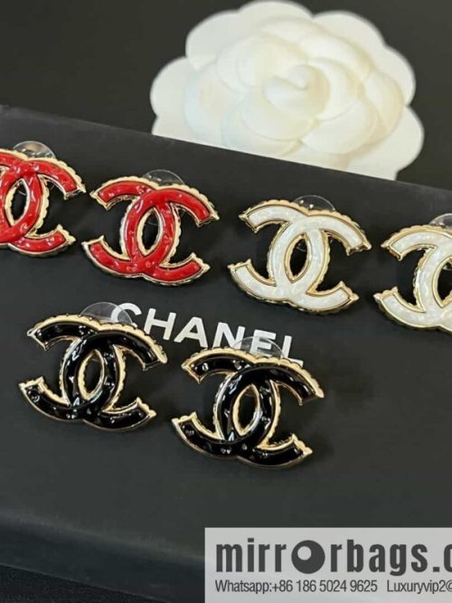 New ☑️ CHANEL Chanel c1 double c oil drop stud earrings