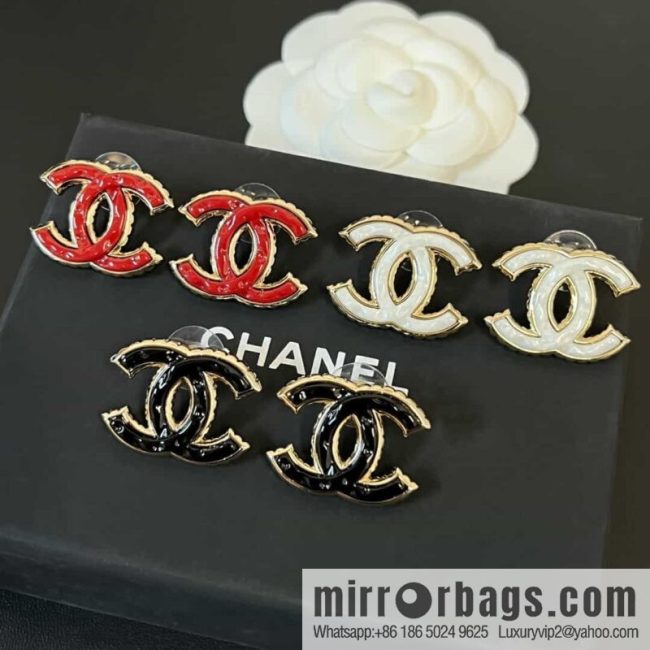 New ☑️ CHANEL Chanel c1 double c oil drop stud earrings