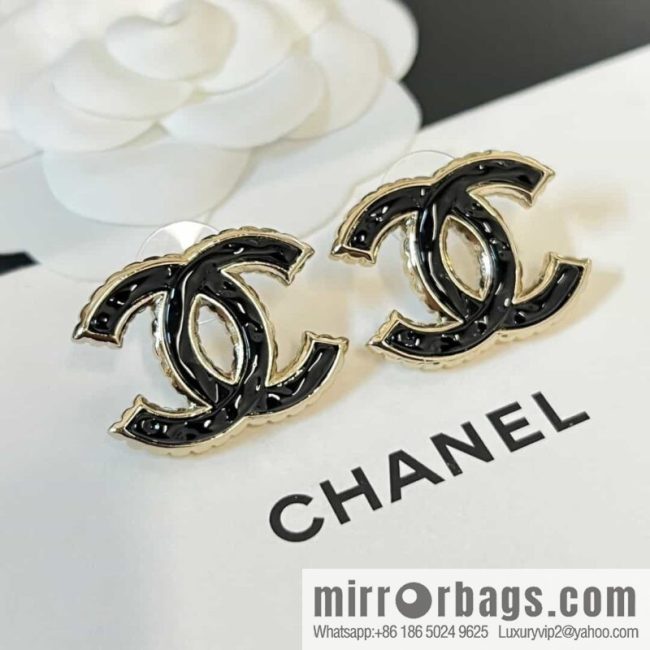 New ☑️ CHANEL Chanel c1 double c oil drop stud earrings - Image 4