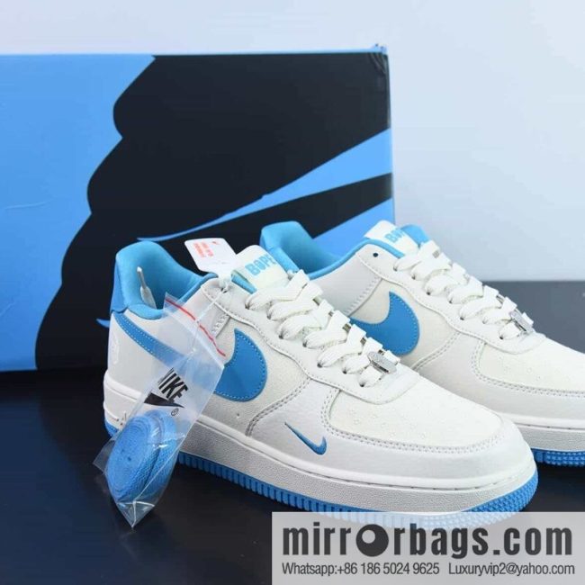 Nike Air Force 1 AF1 Air Force One/low-top, white and blue, ape head embroidery Item number: BS9055-750