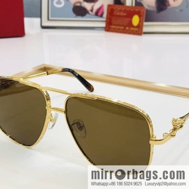 Cartier Metal Framed Men\'s Sunglasses - Image 5