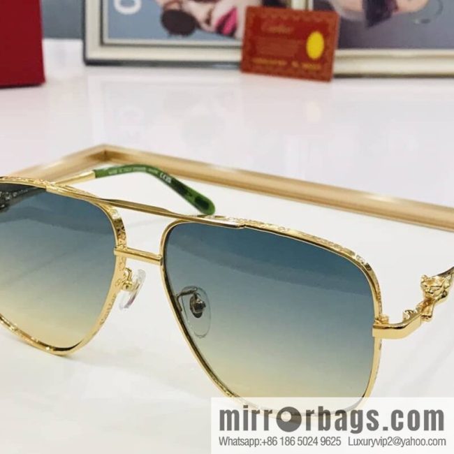 Cartier Metal Framed Men\'s Sunglasses - Image 6