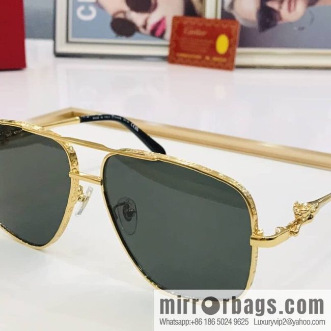 Cartier Metal Framed Men\'s Sunglasses - Image 7
