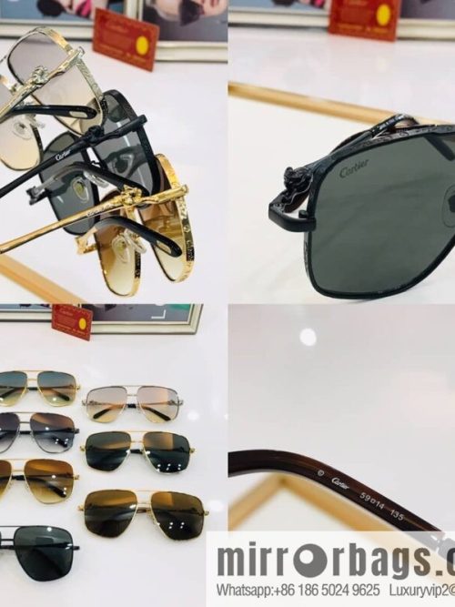 Cartier Metal Framed Men\'s Sunglasses
