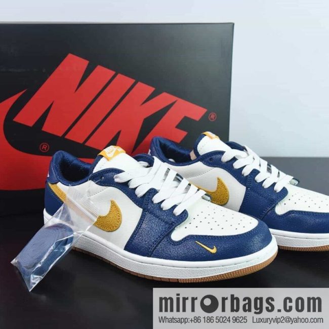 Air Jordan 1 Low OG AJ1 Jordan 1st generation low-top white blue yellow hook burst pattern, item number: CZ0790-103
