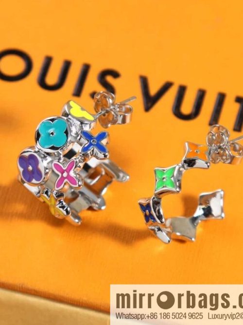 Louis Vuitton Asymmetrical Rainbow MNG Pary Earrings