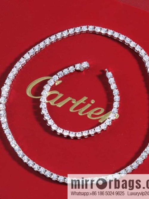 Cartier four-claw full diamond necklace