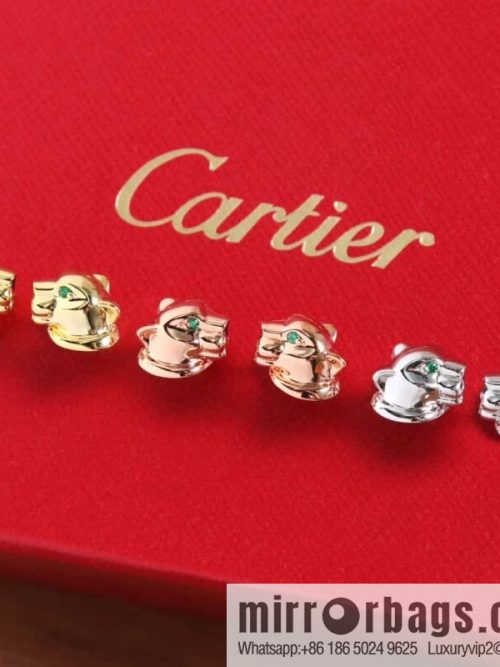 CARTIER Cartier Jungle series glossy leopard stud earrings