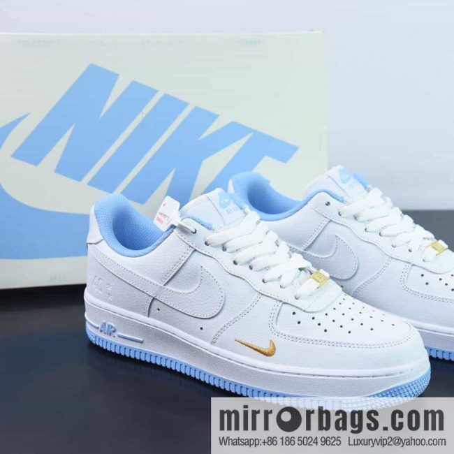 Nike Air Force 1 AF1 Air Force One/Low Top, White and Blue Embroidery 40th Anniversary Edition, Item Number: DD1225-003