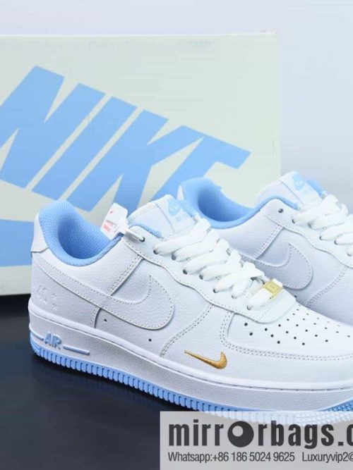 Nike Air Force 1 AF1 Air Force One/Low Top, White and Blue Embroidery 40th Anniversary Edition, Item Number: DD1225-003