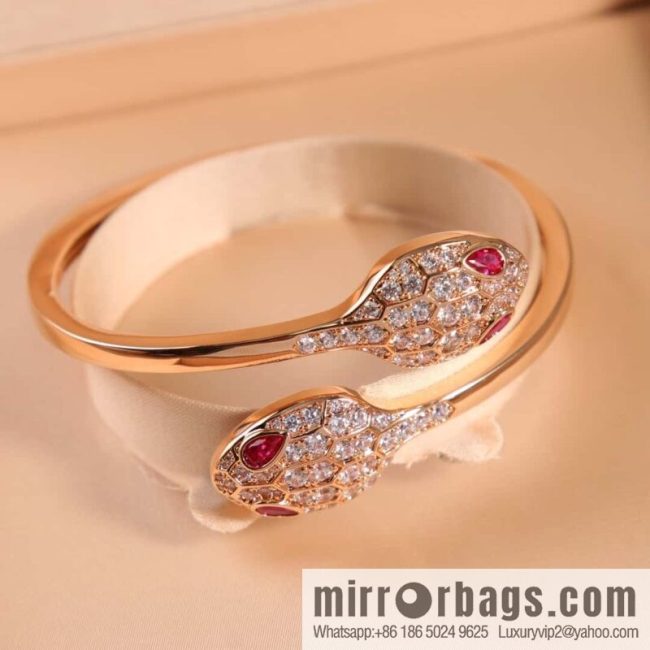 Bulgari BVLGARI latest series SERPENTI bracelet double snake head bracelet - Image 2