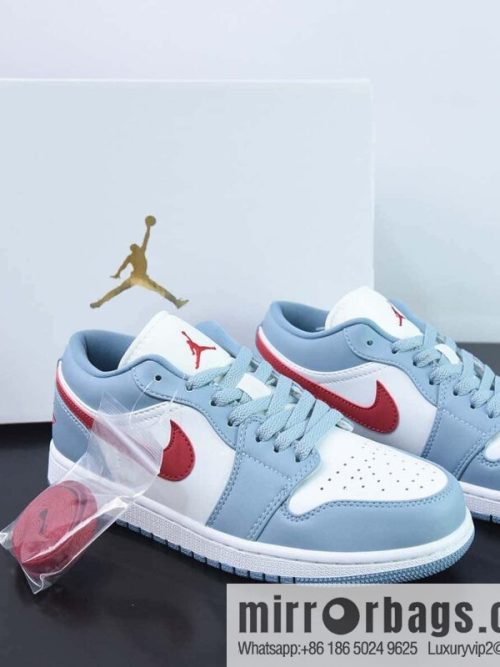 NK Air Jordan AJ1 Low blue, white and red sneakers Part number: DC0774-164