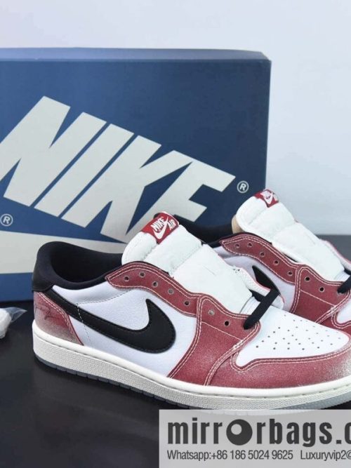 Air Jordan AJ1 Retro Low OG Son of Jordan White and Red Sneakers Part Number: FN0432-017