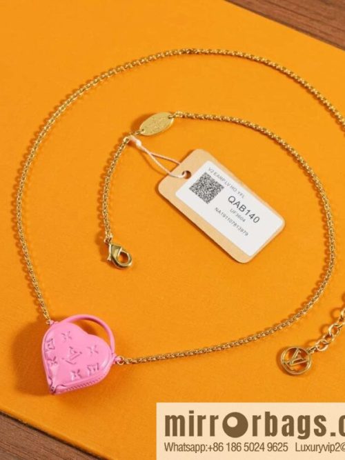 Louis Vuitton IV Pink Heart Love ❤️ Necklace