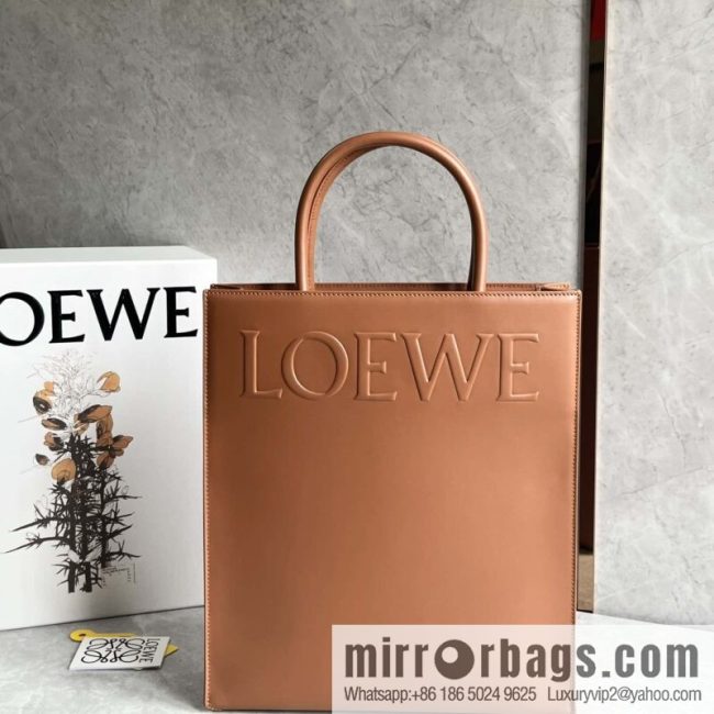 LOEWE latest show A4 tote music bag tote bag 0690 brown
