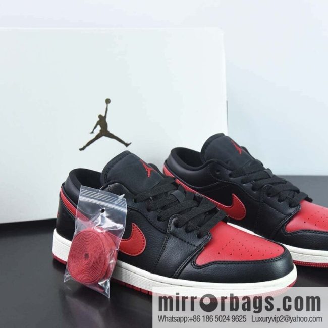 Air Jordan 1 Low AJ1 Jordan 1st generation low-top basketball shoes/black and red 2023 new models on sale, item number: DC0774-061