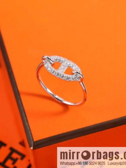 New ☑️ Hermès HERMES full diamond pig nose ring