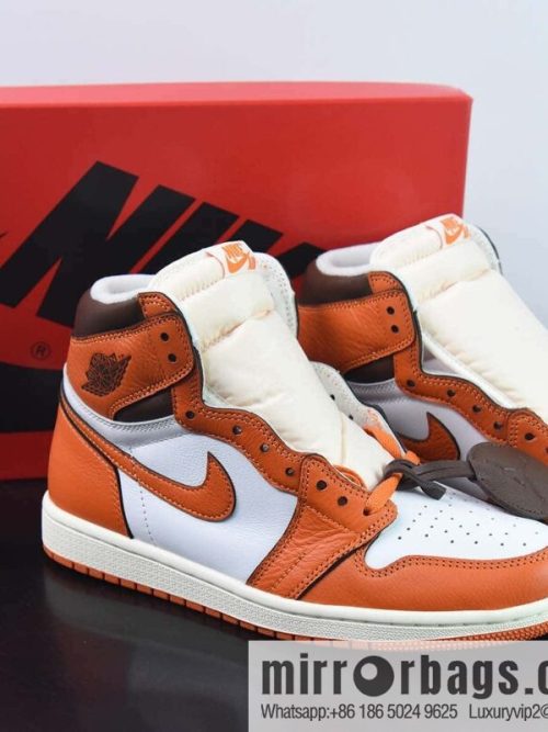 Air Jordan1 AJ1 Jordan 1st generation high-top basketball shoes/white orange \"Hermès Orange\" item number: DO9369-101